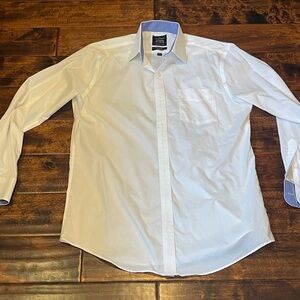 THE SAVILE ROW WHITE SLIM FIT SHIRT SZ LARGE GREAT CONDITION 16.5-34/35